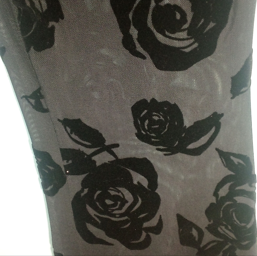 Sheer Floral Legging Pants